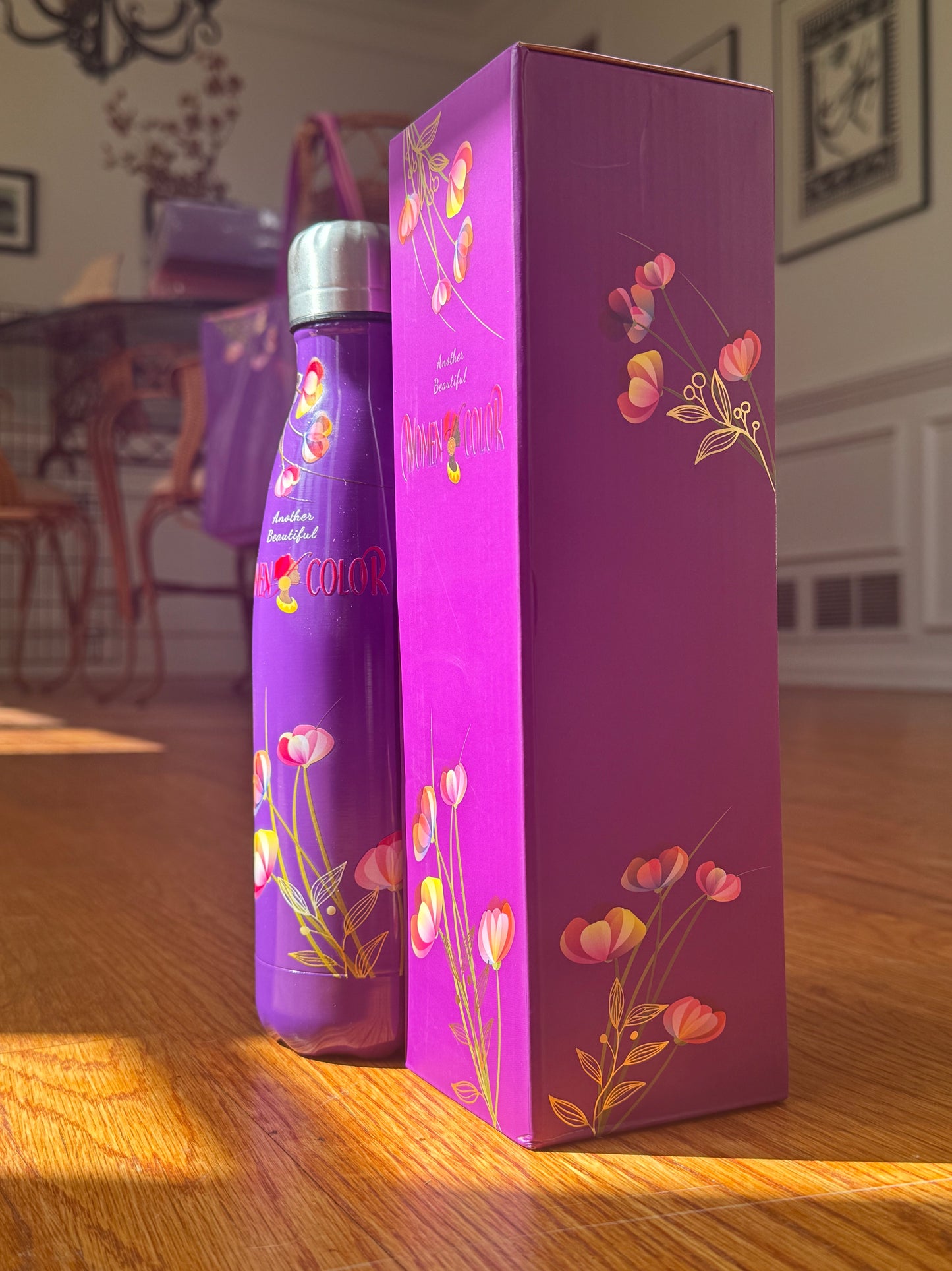 Women of Color Purple Water Bottle