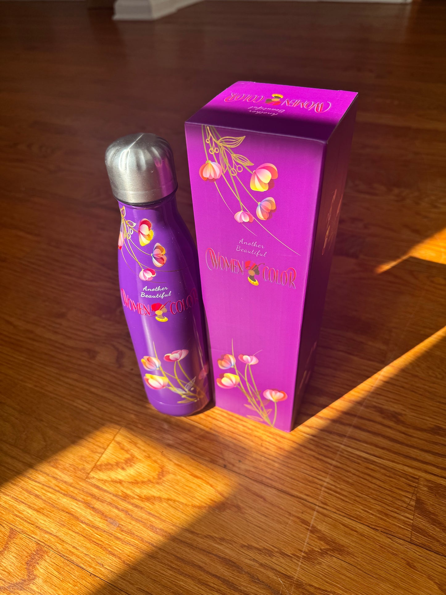 Women of Color Purple Water Bottle