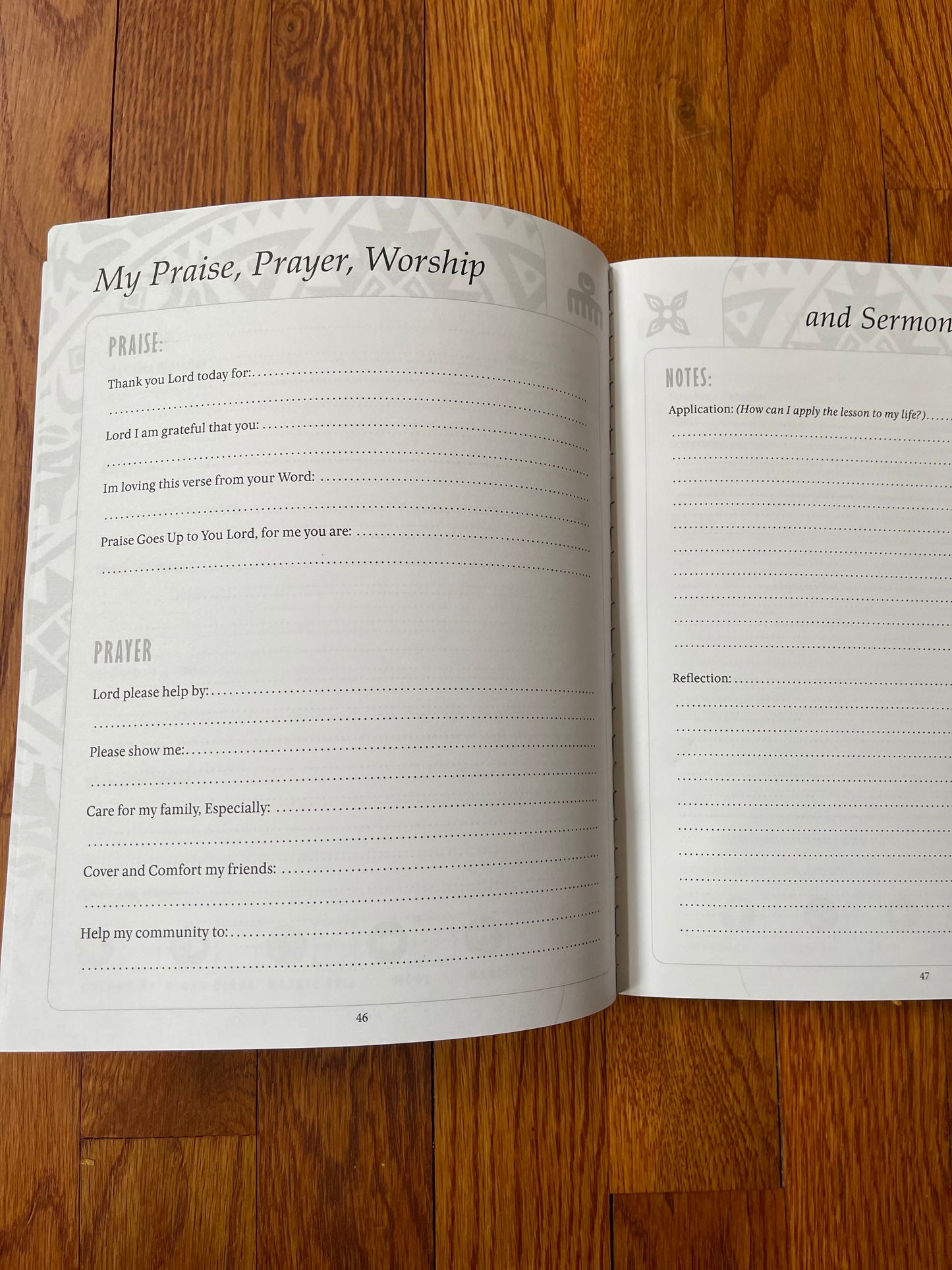 My Praise, Prayer, Worship and Sermon Notes Journal - Man Praising God