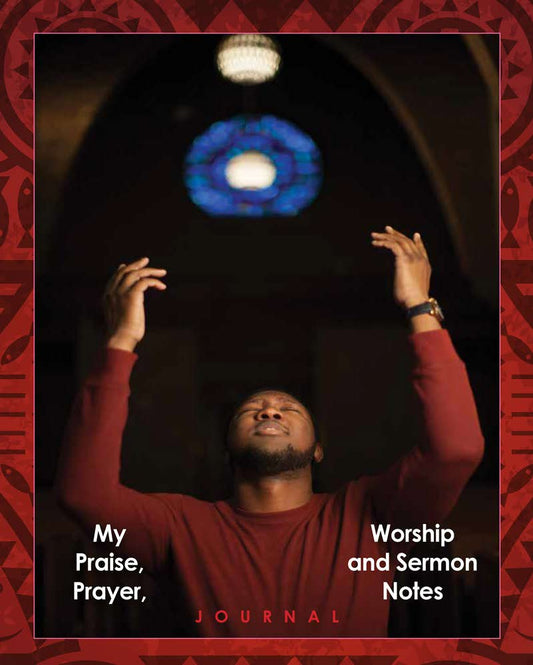 My Praise, Prayer, Worship and Sermon Notes Journal - Man Praising God