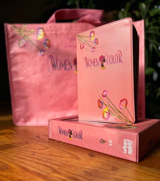 Women of Color Study Bible - PINK - Luxleather