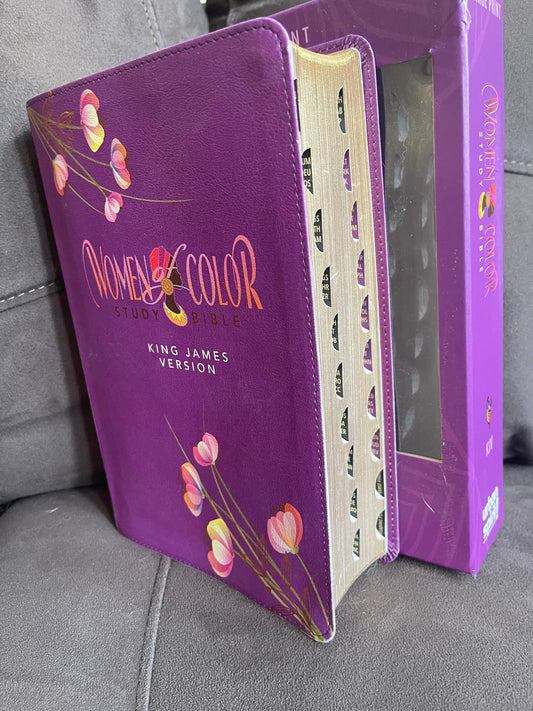 Women of Color Study Bible Purple -  Indexed